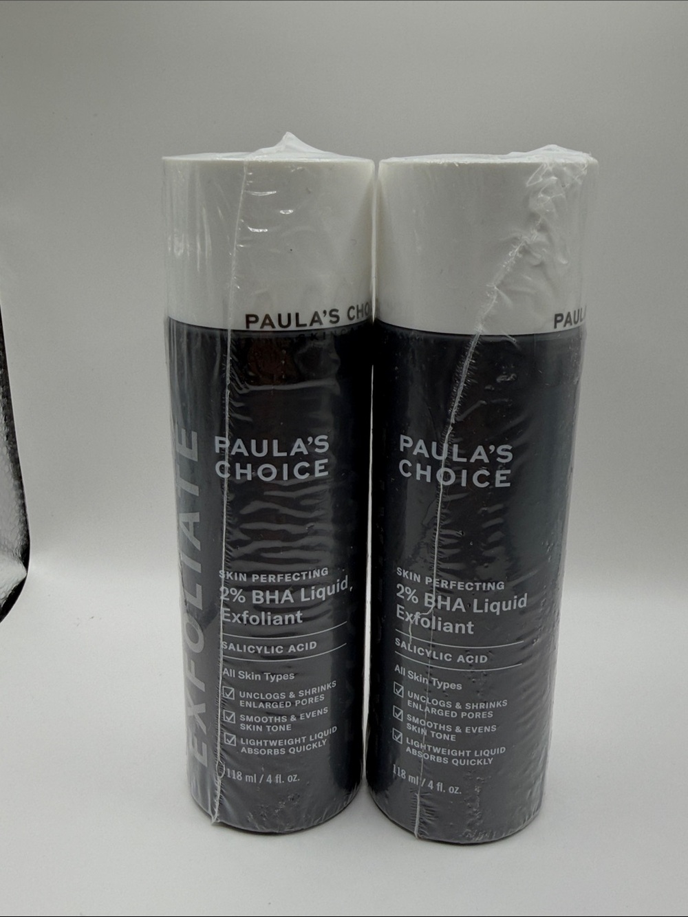 2 Paula's Choice Skin Perfecting 2% BHA Liquid Exfoliant Salicylic Acid 4oz 118m